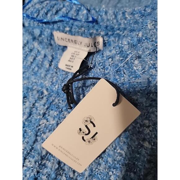 Sincerely Jules Size S Womens NWT Blue Knit Cozy Long Sleeve Sweater NWT #W1 - Picture 8 of 11